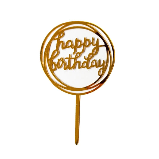 Cake Topper Happy Birthday (Opción 2)
